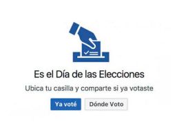 El Megáfono tendrá dos opciones de clic: 'Ya voté' y 'Dónde voto'. FACEBOOK /