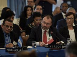 El canciller expresó que crear una Asamblea Constituyente ‘profundiza el clima de desconfianza’ en el sistema político. EFE / L. Nolly