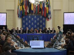 La tarde de este miércoles la Organización había convocado a una junta para discutir la situación de violencia en Venezuela. NTX / L. Nolly