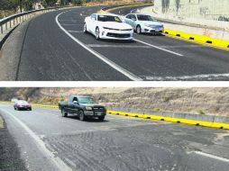 Antes y después. Fueron eliminados la mayoría de topes en la curva de la Planta de Tratamiento de Aguas Residuales de Agua Prieta. EL INFORMADOR / E. Barrera