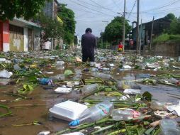 Las lluvias dejaron varias afectaciones en poblados de Oaxaca. EFE / ARCHIVO