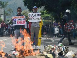 Maduro asegura que la oposición promueve la violencia para darle un golpe de Estado, apoyada por Estados Unidos. AFP / J. Barreto