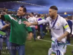 Godoy se acercó a Sergio Ramos para pedirle una selfie, misma que fue rechazada por el jugador. YOUTUBE / Balonero MX