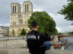 La situación de la seguridad del área de la catedral de Notre Dame se encuentra controlada, resaltan. AFP / B. Guay