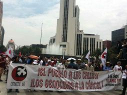 El contingente que recuerda los hechos ocurridos el 10 de junio de 1971. SUN / E. Vega