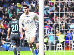 Álvaro Morata. El canterano anotó 20 goles en 43 partidos con el Real Madrid. EFE /