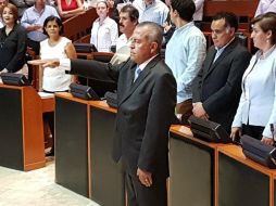 Felipe Sánchez Montes de Oca rindió protesta este martes en el Congreso. TWITTER / @LegislativoJal