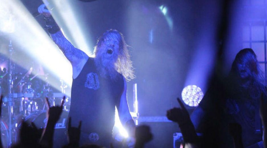 Johan Hegg, lider del grupo marcó el tenor de la noche. EL INFORMADOR / H. Navarro