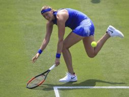 Kvitova volvió a las pistas después de haber sido atacada con cuchillo en su domicilio por un asaltante en diciembre. AP / M. Egerton