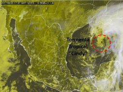 A las 13:00 horas, el sistema se ubicaba a 520 kilómetros al norte de Puerto Progreso. TWITTER / @conagua_clima