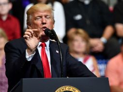 Trump indicó que una de las ventajas de hacer solar el muro sería que así 'México tendrá que pagar menos dienro'. AFP / N. Kamm