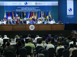 A pesar de que se trató hasta el último momento que un texto con respecto a Venezuela se aprobara en la asamblea, esto no fue posible. EFE / M. Guzmán