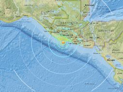 El fenómeno fue percibido en países vecinos como México y El Salvador. ESPECIAL / earthquake.usgs.gov