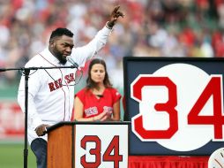 ‘Big Papi’ es el primer pelotero de Medias Rojas que consigue que su número sea retirado a menos de un año de dejar de jugar. AFP / A. Glanzman