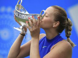 Trece saques directos de la checa y una gran fe en su juego fueron claves en la victoria de la jugadora de Bilovec. AP / M. Egerton