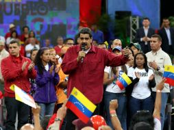 El mandatario participó en un acto por el Día del Periodista. EFE / Prensa Miraflores