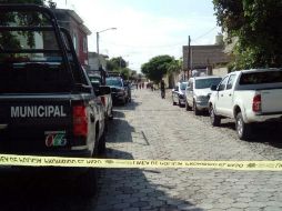 La zona fue acordonada por policías de Tlajomulco. ESPECIAL /
