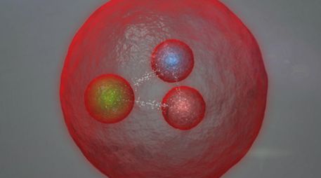 Está constituida de dos quarks encantados y de un quark arriba, y pertenece a la familia de los bariones. AP /