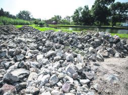 Con el escombro que produjeron los trabajos relacionados con la Línea 3, se emparejará el terreno de un área del parque. EL INFORMADOR / F. Atilano
