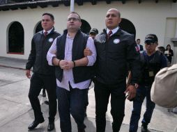 Duarte de Ochoa será custodiado por un convoy hasta el reclusorio, donde tendrá su primera audiencia con un juez. NTX / Ministerio de Gobernación de Guatemala