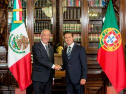 El Presidente Peña Nieto recibió en Palacio Nacional, con honores militares, a su homólogo portugués. NTX / Presidencia de México