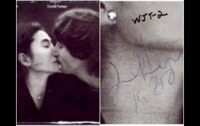 La copia del disco fue firmado por Lennon cinco horas antes de ser asesinado por Mark David Chapman. ESPECIAL / momentsintime.com