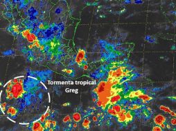 A las 04:00 horas de este martes, ''Greg'' se localizaba aproximadamente a 600 kilómetros al suroeste de Manzanillo. ESPECIAL / smn.conagua.gob.mx