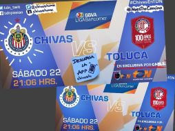 La imagen editada por Chivas TV incluye referencias a su propia app y sus redes sociales. ESPECIAL /