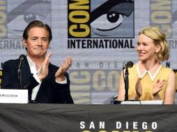 Los actores Kyle MacLachlan y Naomi Watts durante la presentación. AFP / K. Winter