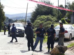 Personal de la FGE y del MPFC llevan a cabo las diligencias correspondientes. EFE / F. Guasco