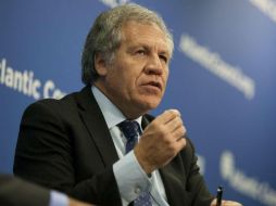 Luis Almagro, secretario general de la OEA, dio a conocer esta tarde la opinión de la Comisión de Venecia. EFE / L. Miller