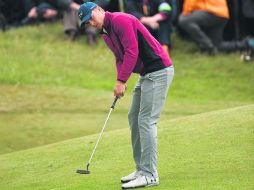 En solitario. Por primera vez Jordan Spieth es líder absoluto en el Abierto Británico. AFP /