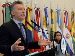 El presidente de Argentina, Mauricio Macri, en el cierre de actividades de la Cumbre del Mercosur. NTX / PRESIDENCIA DE ARGENTINA