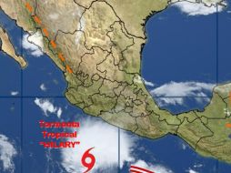 'Hilary' tiene un pronóstico de evolución a huracán categoría I para los próximos días. TWITTER / @conagua_clima