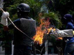 La votación de este domingo en Venezuela ha estado marcada por las protestas callejeras contra la elección. EFE / P. Giorgio
