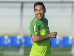 'Le pedí a Héctor Herrera que me acomodara el balón, pero no me hizo mucho caso', dice Fabián sobre su gol. MEXSPORT / ARCHIVO
