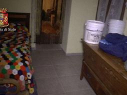 La modelo permaneció atada en una habitación de una vivienda aislada en Borgial. AFP / Polizia di Stato