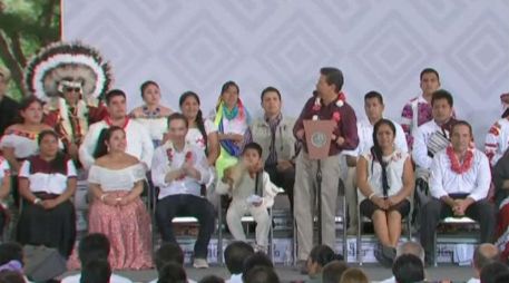 El Mandatario celebró el Día Internacional de los Pueblos Indígenas en Chiapa de Corzo. TWITTER / @PresidenciaMX