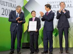 Peña encabezó la Convivencia Cultural 2017 en la que participaron los alumnos ganadores de la Olimpiada del Conocimiento Infantil. NTX / Presidencia