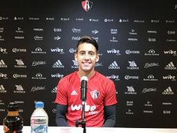 ''Yo me siento tranquilo, bien, hablando en lo personal pues siempre se puede mejorar, siempre se puede aprender'', dice el jugador. TWITTER / @atlasfc
