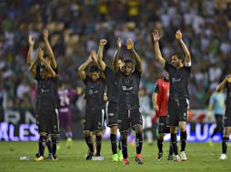Monterrey celebra su triunfo ante León. MEXSPORT / I. Ortiz