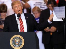 Trump fue contundente al asegurar que 'el pacto ha fallado a muchos estadounidenses'. EFE / R. Dabner