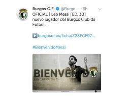 El mensaje, que incluía un montaje del argentino, se propagó por la red en cuestión de minutos. ESPECIAL / Twitter