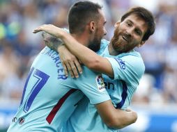 El argentino abrió el marcador a los 55 minutos y concretó el doblete al 66'. EFE / D. Aguilar