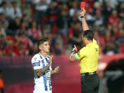 Víctor Guzmán, del Pachuca, se ausentará en la octava jornada por ‘juego brusco’. MEXSPORT / ARCHIVO