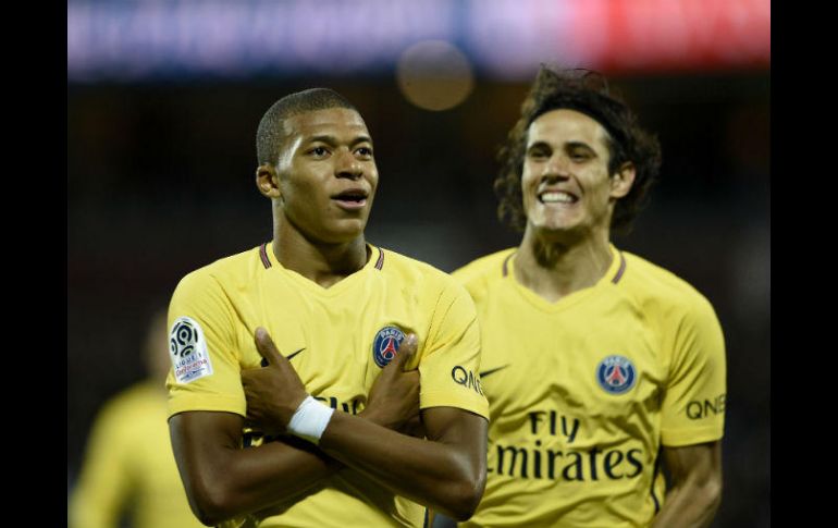 Mbappé, flamante refuerzo del PSG, anota su primer tanto con su nuevo equipo. AFP / J. Verhaegen