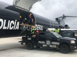 Los elementos partieron la mañana de este viernes a las zonas de desastre. TWITTER / @PoliciaFedMx