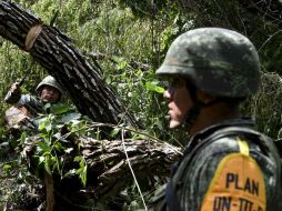 Miembros del Ejército llevan a cabo el Plan DN-III-E en Veracruz. AFP / Y. Cortez