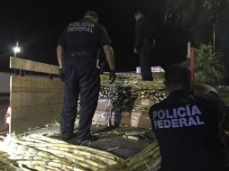 Los policías federales pusieron a disposición lo asegurado ante el MP. ESPECIAL /