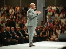 El alcalde tapatío, Enrique Alfaro, presentó su informe en Expo Guadalajara, donde reunió a más de cuatro mil personas. EL INFORMADOR / F. Atilano